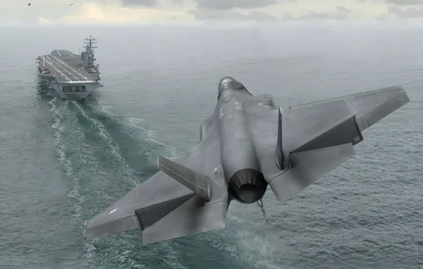 The carrier, landing, f-35A