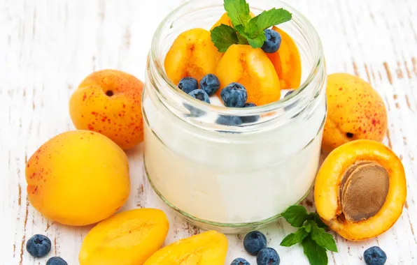 Blueberries, apricots, yogurt, Olena Rudo