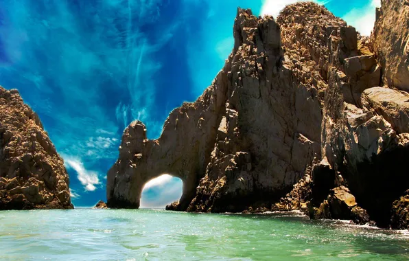 Sea, landscape, rocks