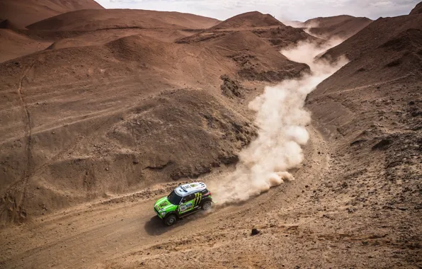 Picture Auto, Dust, Sport, Desert, Green, Machine, Race, Hills