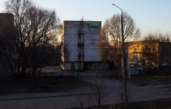 The sky, trees, building, the evening, Russia, architecture, Stan