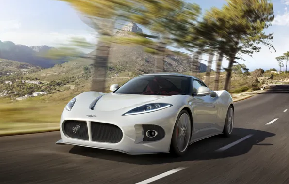 Picture car, white, Spyker, drive, Spyker B6 Venator Concept