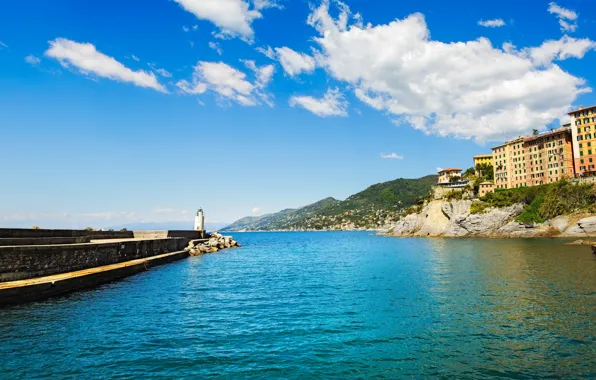 Sea, beach, shore, Italy, Italy, travel, Camogli, Liguria