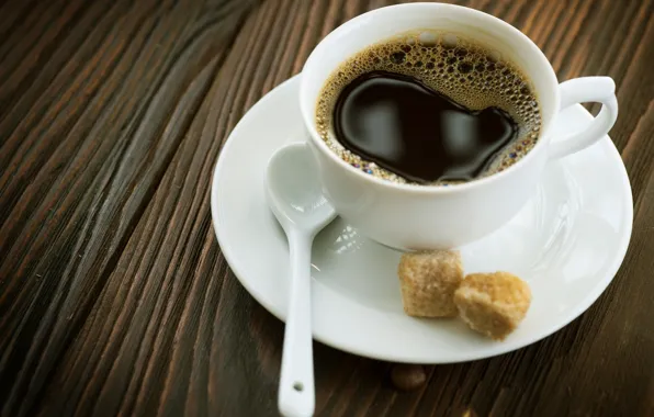 Picture macro, background, Wallpaper, coffee, sugar, Cup of coffee, table.spoon