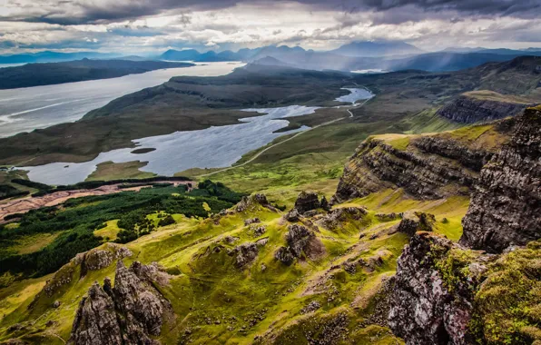 Landscape, mountains, nature, lake, panorama