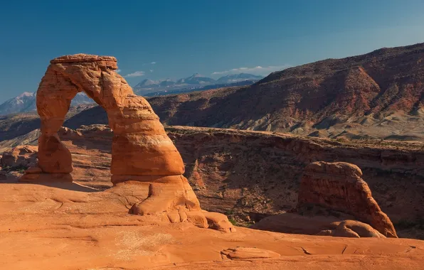 The sky, landscape, mountains, nature, arch, nature, mountains