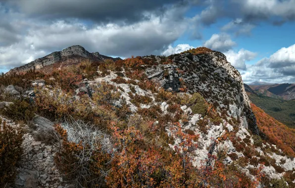 The sky, mountains, nature