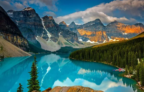 Mountains, Canada, Banff national Park, moraine lake