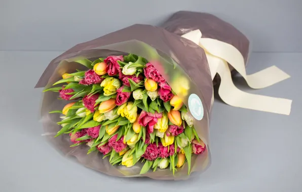 Bouquet, spring, tulips, tulips