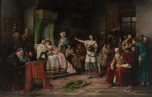 Picture 1882, oil on canvas, Czech painter, Czech painter, National Gallery in Prague, National gallery in …