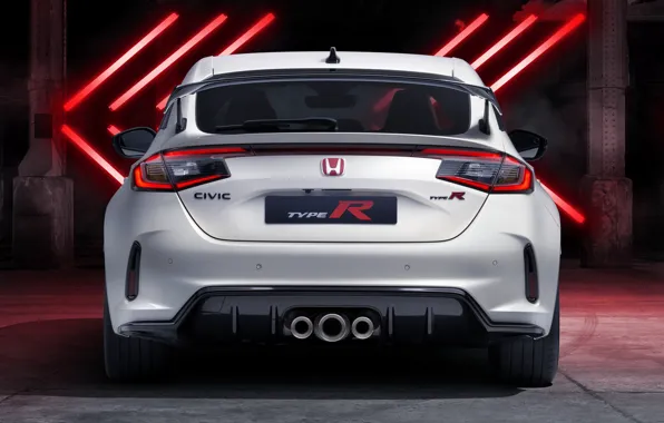 Honda, rear view, Civic, Type R, 2022