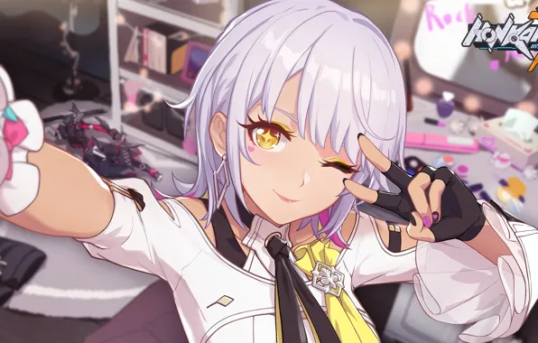 Look, girl, selfie, Honkai Impact 3rd, Carole Pepper