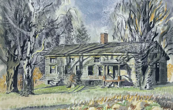 Charles Ephraim Burchfield, North of Wyoming Village, Long House