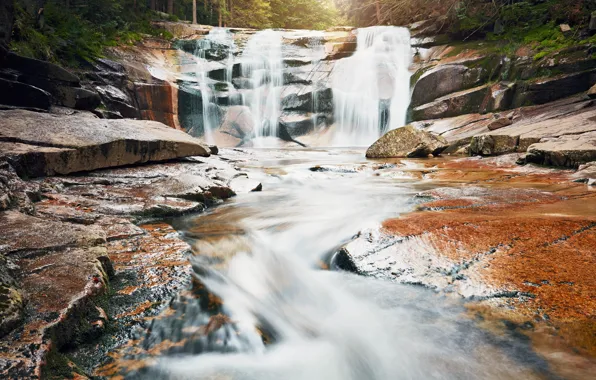 Nature, Waterfall, River