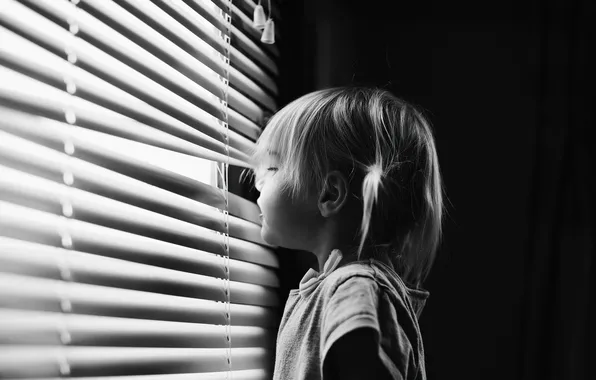 Picture mood, window, girl