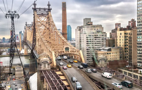 Picture bridge, New York, USA, Queensboro Bridge