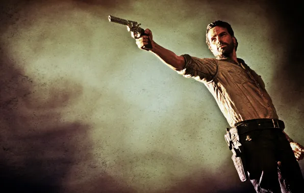 Picture toy, The Walking Dead, Rick Grimes, Andrew Lincoln, Colt Python, .357 Magnum