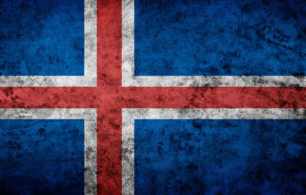 Picture flag, Iceland, iceland