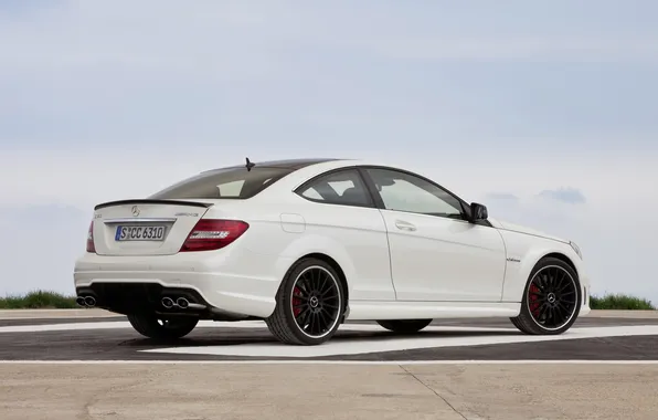 Picture car, machine, the sky, sky, 3000x2000, mercedes c63 amg coupe 2012
