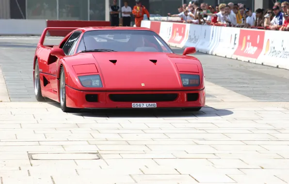 Red, Auto, Machine, Ferrari, People, Ferrari, F40, Supercar