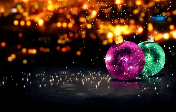 Picture New Year, Christmas, Christmas, balls, New Year, Happy, Merry