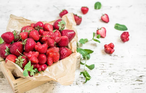 Berries, strawberry, box