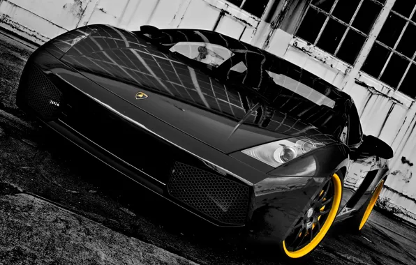 Machine, black, Lamborghini, 360 three sixty forged, Lamborghini Gallardo