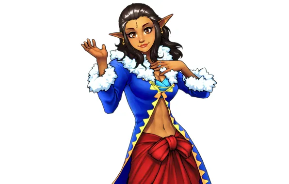 Picture look, girl, chest, beauty, face, elf
