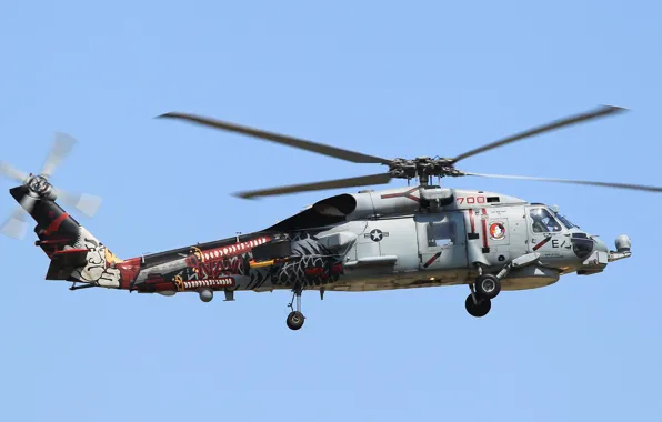 Picture flight, helicopter, military transport, Seahawk, Sikorsky SH-60B