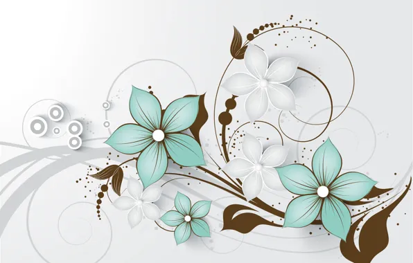 Picture flowers, abstraction, background, pattern, texture