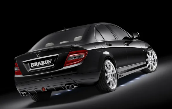 Picture black, Auto, brabus, mercedes benz, c class