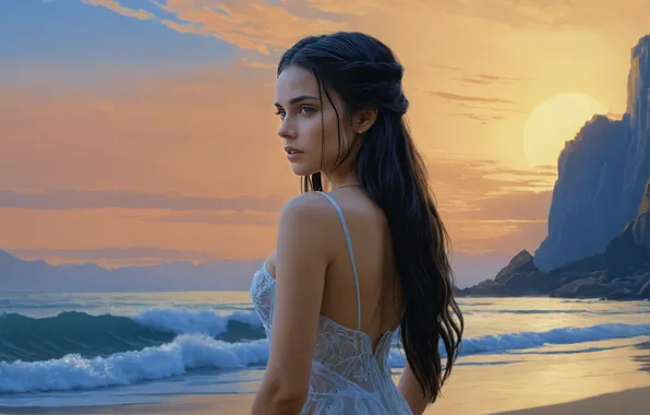 Wallpaper girl, ayog, solo, long-hair
