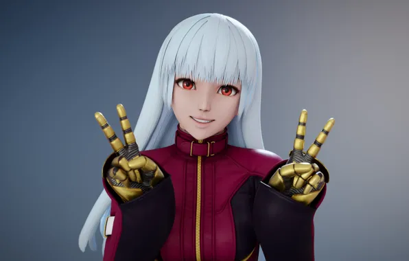 Girl, smile, fighter, gesture, King of Fighters, Kula Diamond, Me