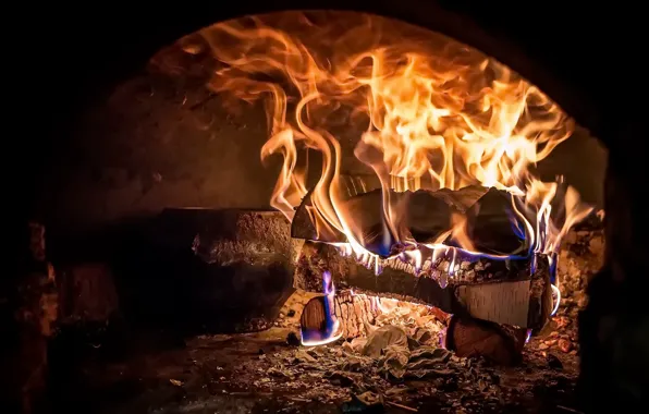 Fire, pan, oven