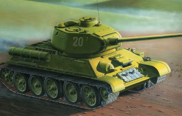Picture tank, USSR, The red army, medium tank, T-34/85