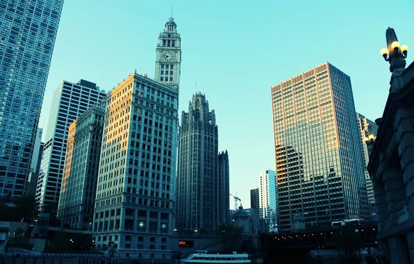 Building, skyscrapers, Chicago, USA, America, Chicago, skyscrapers
