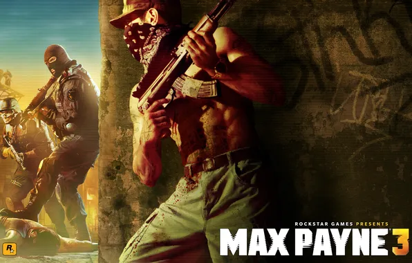 Police, bandit, Kalash, Max Payne 3, rocstar