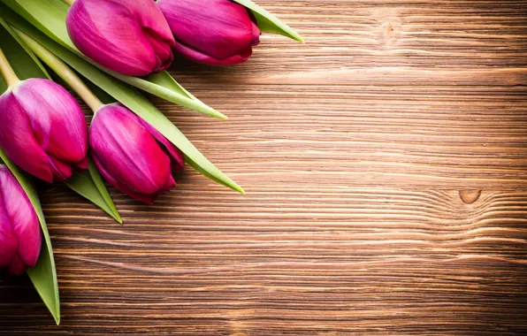 Flowers, bouquet, fresh, wood, pink, flowers, beautiful, tulips