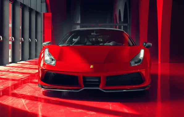 Ferrari, supercar, front view, GTB, 2018, 488, Pogea Racing, FPlus Corsa