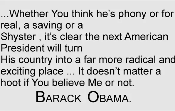 Text, Barack Obama, President, other, Information