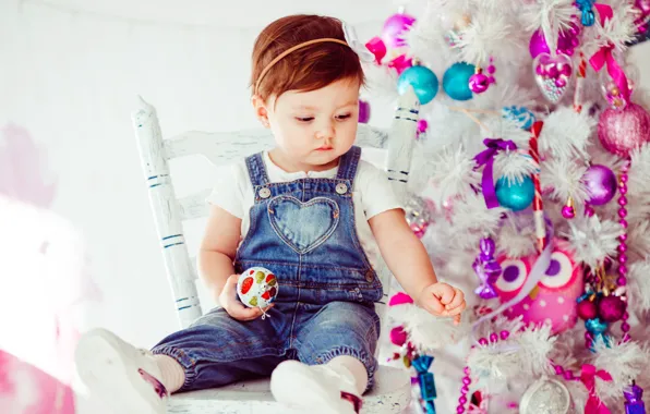 Look, balls, pose, heart, toys, child, ball, blue