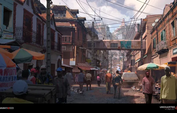 The city, people, street, Uncharted 4, antananarivo busy street