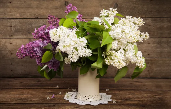 Picture flowers, vase, lilac