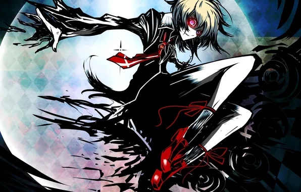 Girl, red eyes, touhou, madness, art, Touhou, rumia