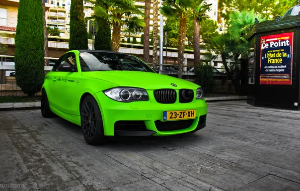 Green, BMW, Coupe, 1 series