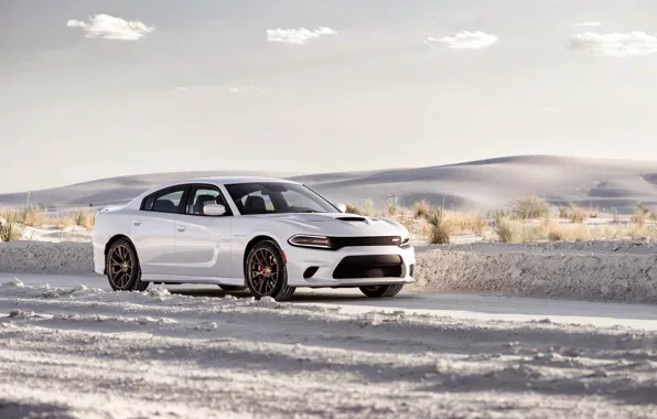 Picture white, photo, Dodge, car, metallic, Charger, 2015, SRT Hellcat