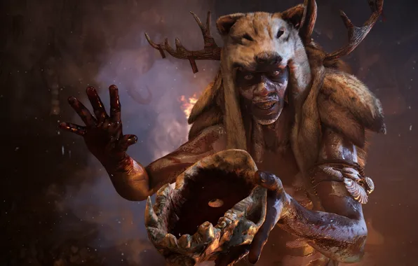 Skull, Blood, Ubisoft, Far Cry Primal, Ancient