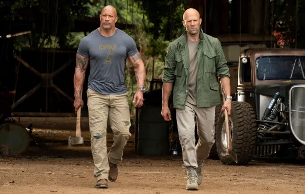 Axes, go, still from the film, Show, Hobbs, Fast & Furious Presents: Hobbs & Shaw, …