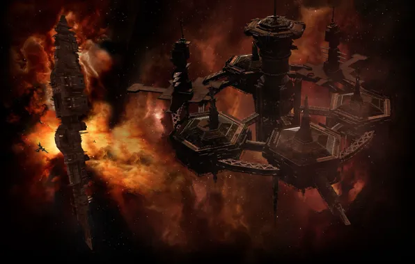 Nebula, station, Space, space, spaceship, eve online, space ship, coooper