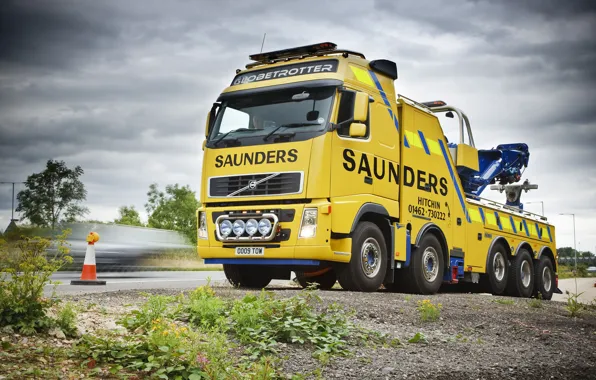 Yellow, Volvo, Truck, Volvo, Yellow, Truck, Globetrotter, Volvo FH